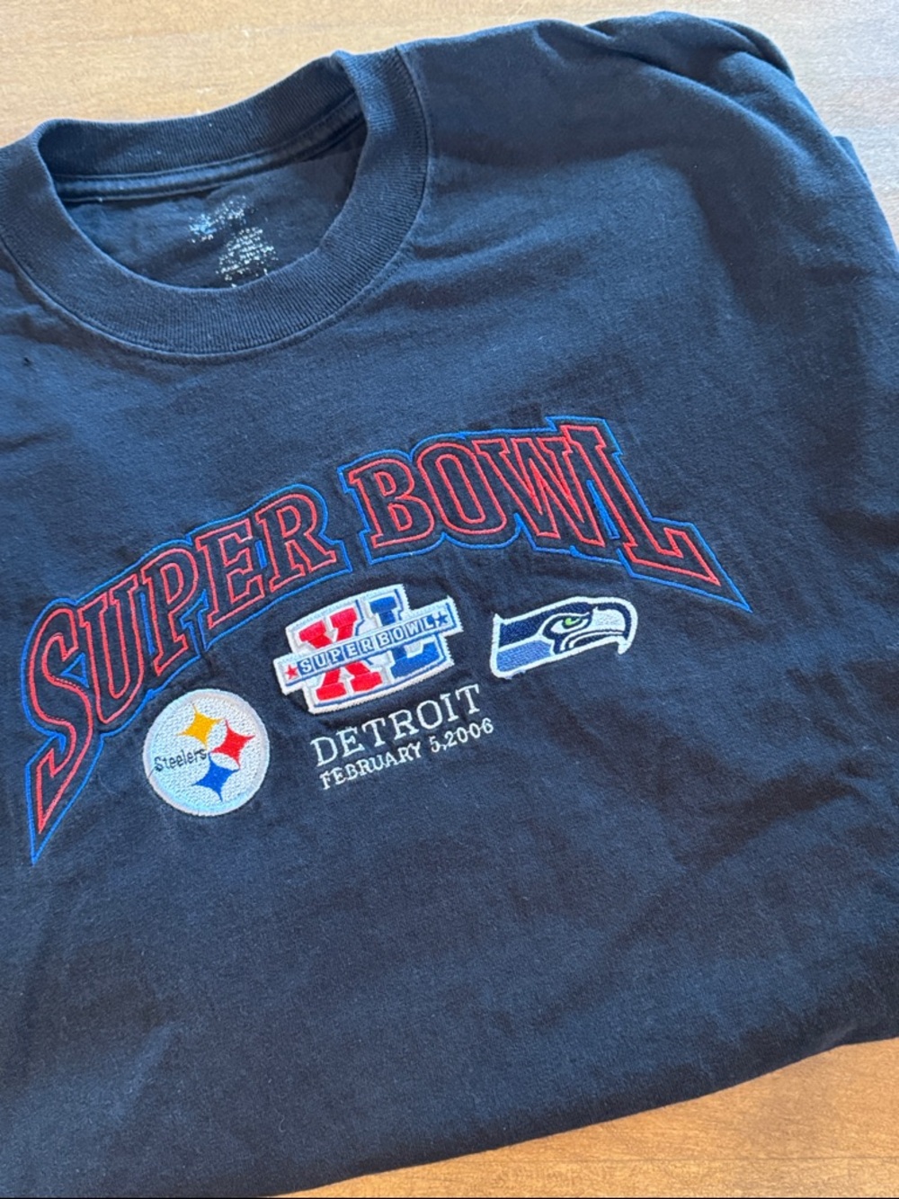 Super Bowl Detroit 2006 Black Graphic Tee